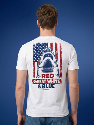 Unisex Red, Great White, and BlueTee